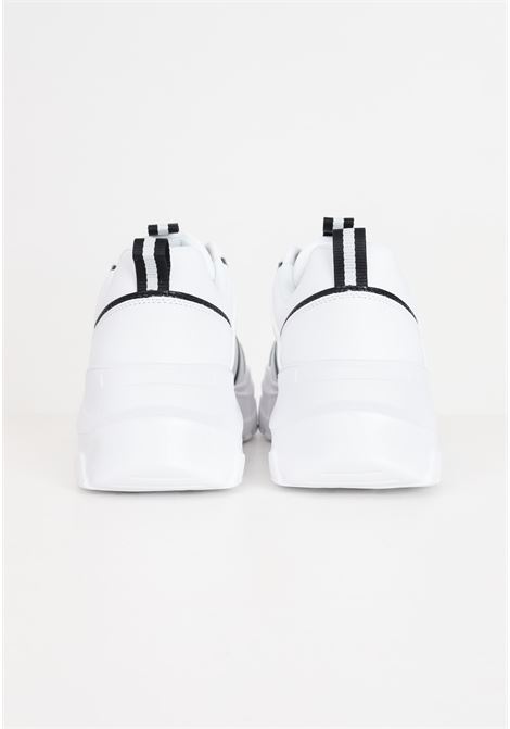 White men's sneakers with black details JUST CAVALLI | 76QA3SL9ZP400003